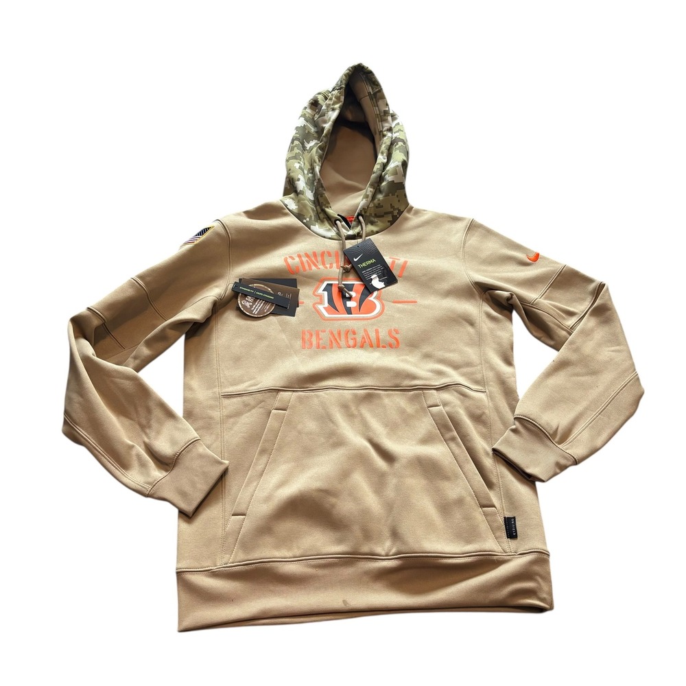 Nike Cincinnati Bengals Hoodie Salute To Service Camo Hood Men ‎ Size S NWT - Picture 2 of 12